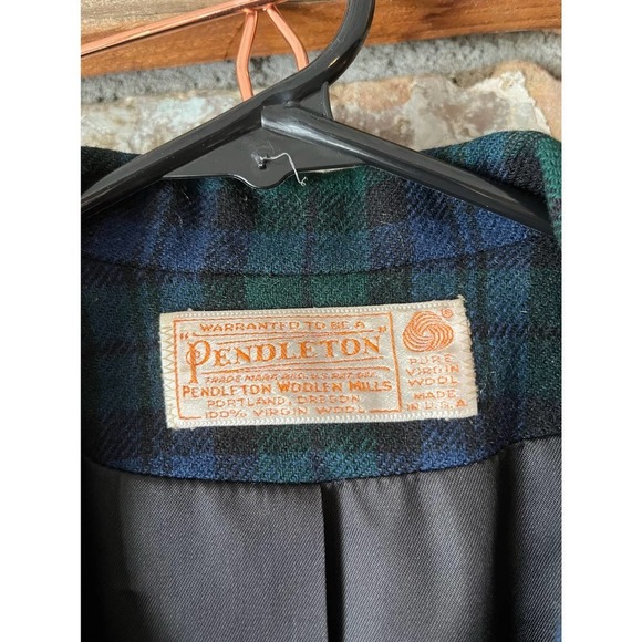 Vintage 70s Pendleton Virgin Wool Tartan Blazer Size Small - Picture 4 of 4